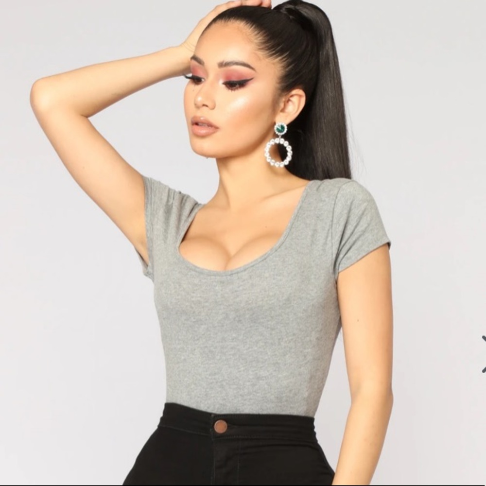 COPY - grey fashionnova body suit